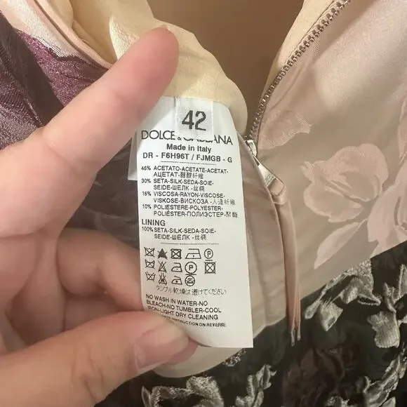 Dolce & Gabbana Women's Floral Jacquard Silk Blend Sleeveless Dress Size 42 - Picture 5 of 7